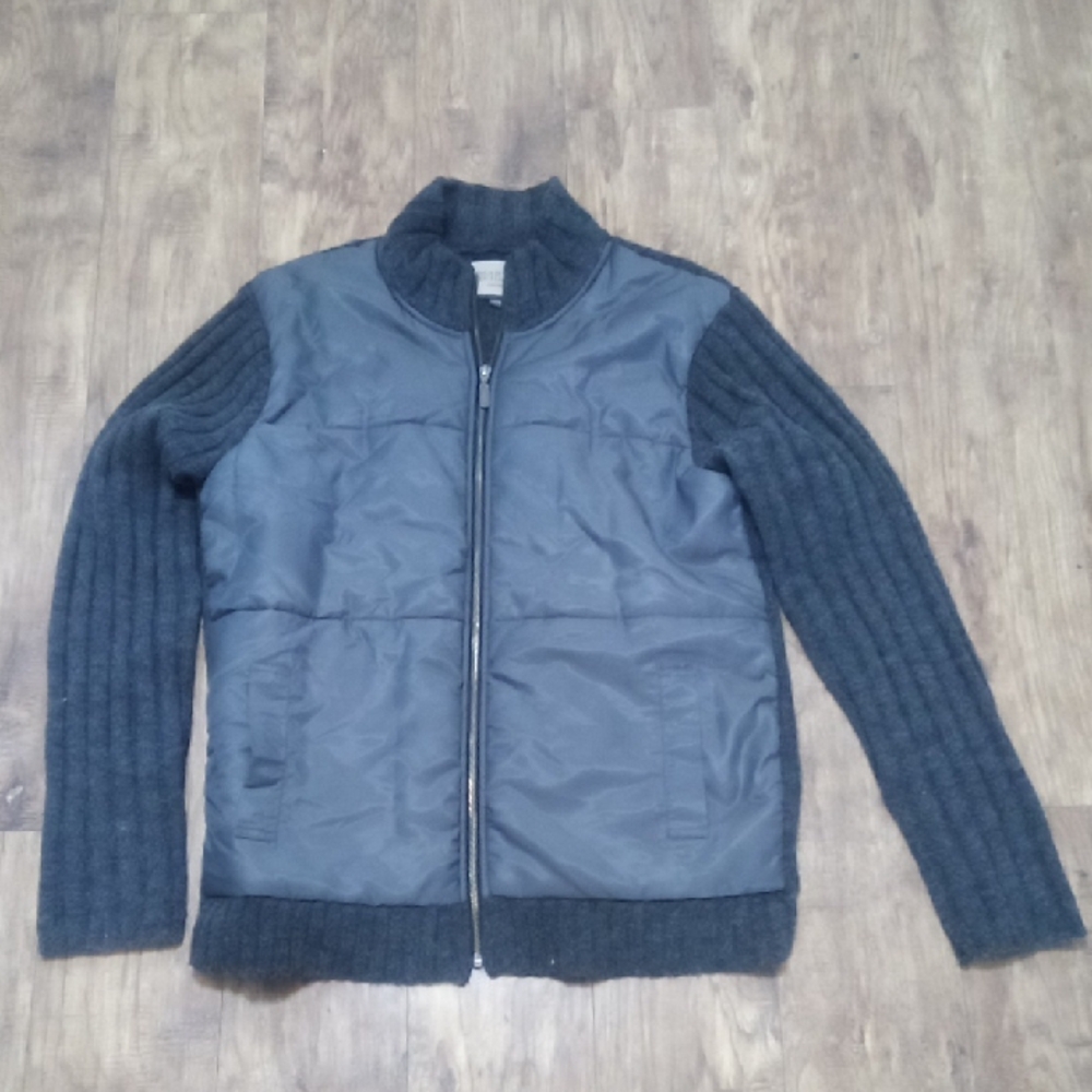Marvin Richards New York Men's XL Full Zip Wool Blend Sweater Puff Jacket